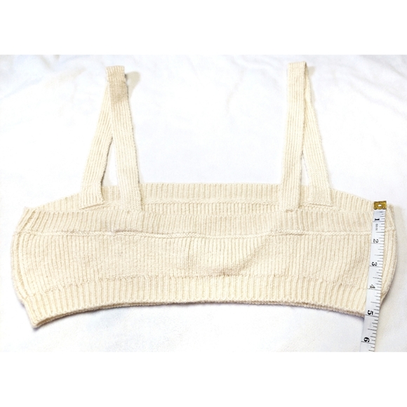 Danielle Bernstein Knit Bra Size L Ivory - Picture 5 of 6
